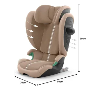Autokreslins CYBEX Gold Solution G2 Plus 3 – 12 gadi 100 – 150 cm Max. 50 kg ISOFIX Almond Beige1
