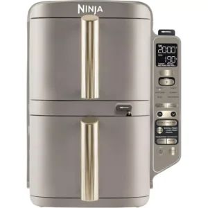 Vertikālais dubultais karstā gaisa friteris Ninja Double Stack SL451EU 9.5 L ar Digitālo cepšanas termometru, Stone Gold