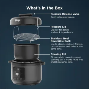 Multivaramais katls Ninja HyperHeat PC201EU 9 in 1 Pressure Cooker 6 L8