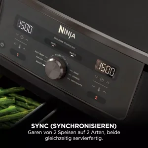 dubultais karsta gaisa friteris ninja max dual zone onyx black dz400eubk 95 l 2470 w 2 6a946ee555c08