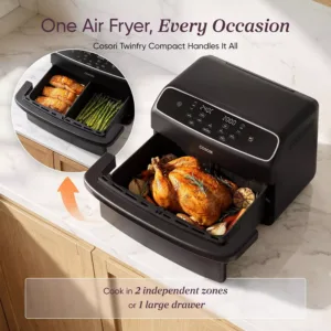 karsta gaisa friteris cosori airfryer dual blaze twinfry compact 86 l keramikas parklajums caf tf801 aeu 2 6a81cec51187b