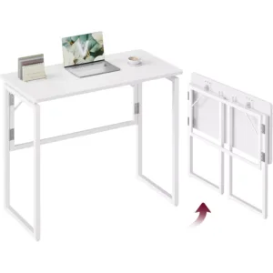 VASAGLE LWD151WF01 saliekams rakstāmgalds 80 × 40 cm Balts