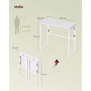 vasagle lwd151wf01 saliekams rakstamgalds 80 40 cm2 6a81dec322811