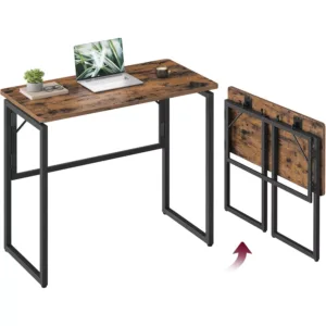 VASAGLE LWDB35151KD01 saliekams rakstāmgalds 80 × 40 cm Brūns, melns