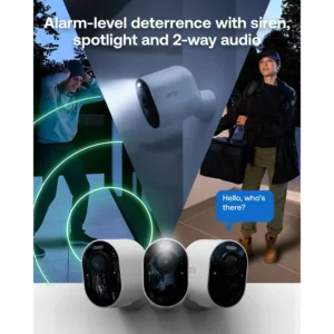 Arlo Ultra 3 4K VMC5250 111EUS i a Z 2 bezvadu nov Zro ¬anas kameras ar SmartHub un saules paneli4