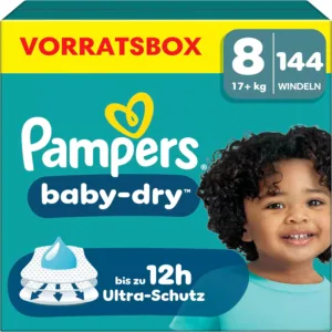 Bērnu autiņbiksītes Pampers Baby-Dry izmērs 8, 144 gab., 17 kg+
