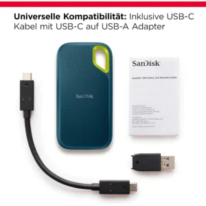 Arejais cietais disks SanDisk Extreme Portable SSD 4 TB 1050 MB s SDSSDE61 4T00 G25M Monterey1
